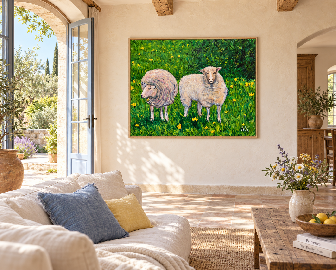 Interior visualisation of Sheep in the Field by Marina Stognieva